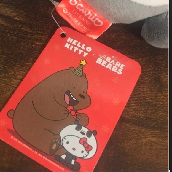 NWT 20cm, Rare! Hello Kitty x Bare Bears Plush - Picture 6 of 7